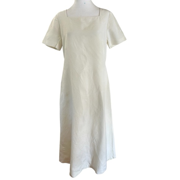 Laura Ashley Vintage Silk Linen Long Dress Sz 10. Wedding, Elegant, Garden Party - Picture 1 of 7